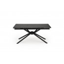 Стол обеденный HALMAR VITORINO черный мрамор/черный 160-220/90